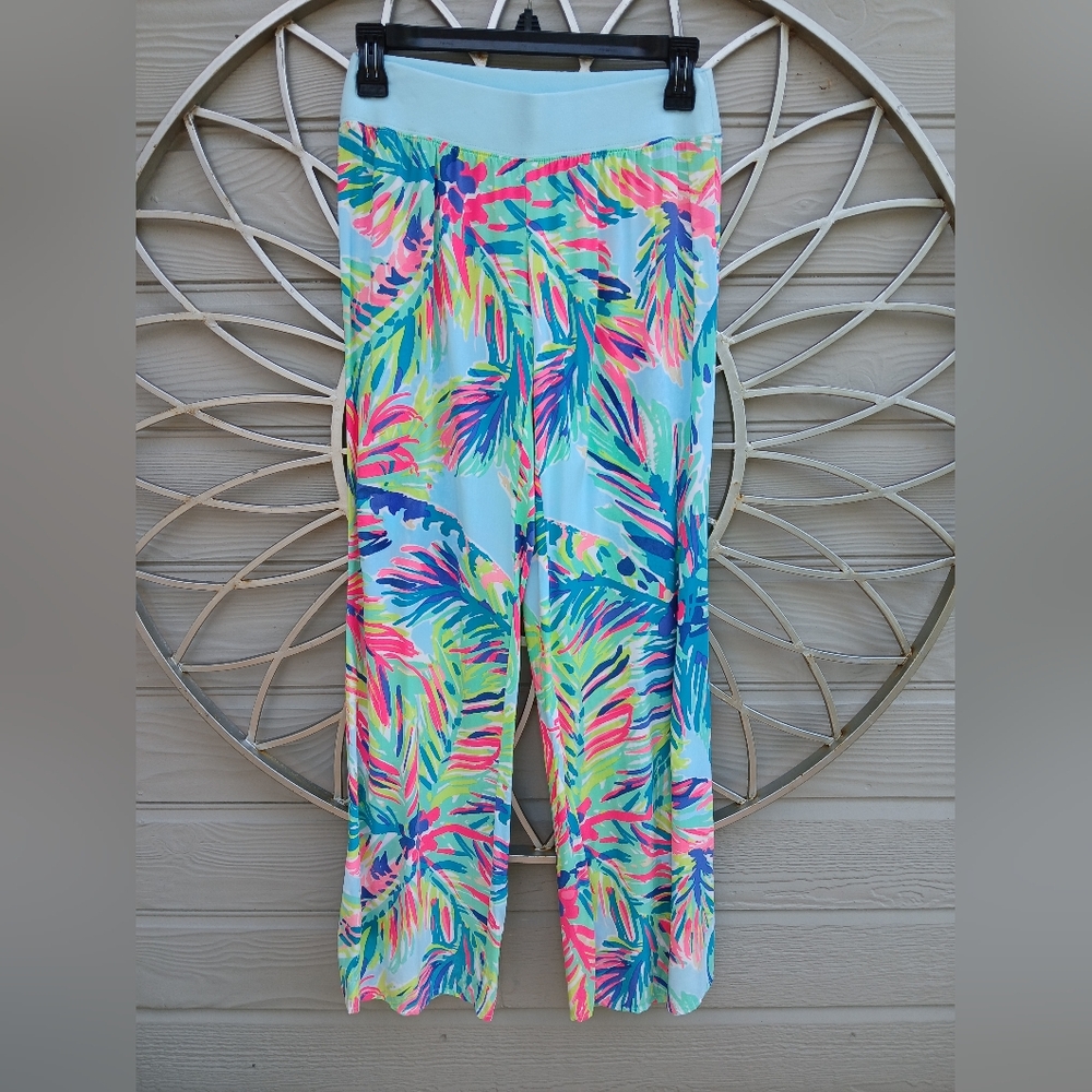 Lilly Pulitzer Tropical Print Wide Leg Lounge Pants - Multicolor